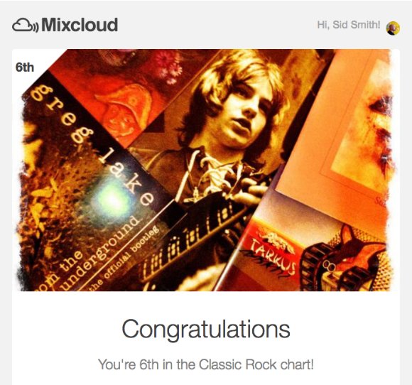 thesidsmith's tweet image. The latest podcast is 6th in the mixcloud charts &amp;amp; features a tribute to #GregLake You can stream it here: mixcloud.com/thesidsmith/si…