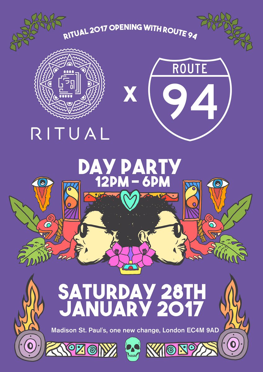 Ritual_Ldn's tweet photo. Get the 28th Jan 2017 in your diary right about now... #RitualLDN #RooftopRave @Route_94 https://t.co/ZmolQjZAee