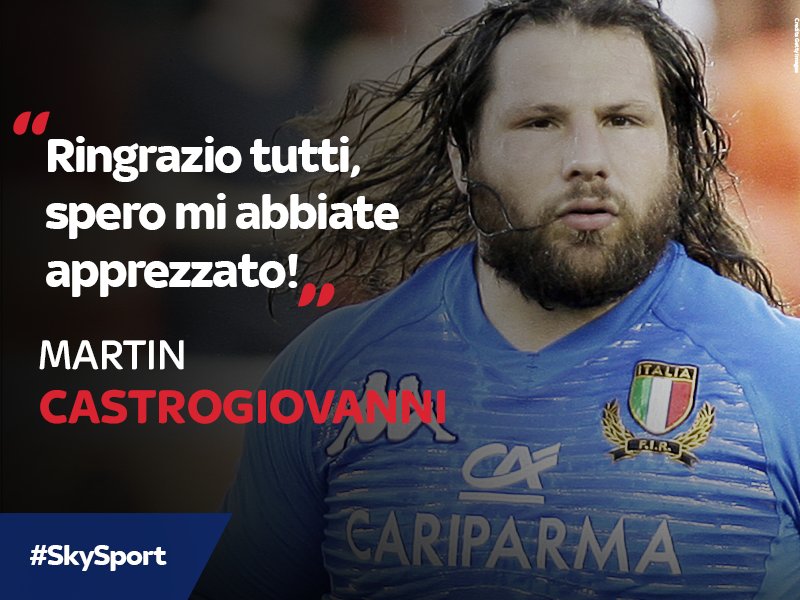 SkySport's tweet photo. Rugby, @castrito81 si ritira dal rugby giocato! 🏉🇮🇹👏 #SkySport Ecco le sue parole d’addio 👉 https://t.co/TP1x543bnv https://t.co/PWtZkNDvi0