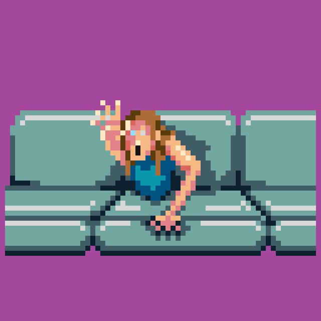 hivernoir's tweet photo. Last #pixelart #selfportrait of the year. #sofaMonsters https://t.co/qhoEAPSv6c