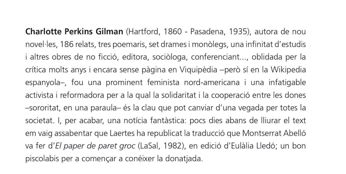 saforissims's tweet photo. Charlotte Perkins Gilman (1860-1935). #SILENCIADES (@alfonselvell 2016) Dones escriptores a qui hem volgut donar veu @celoniverger https://t.co/kEJg10wrZo
