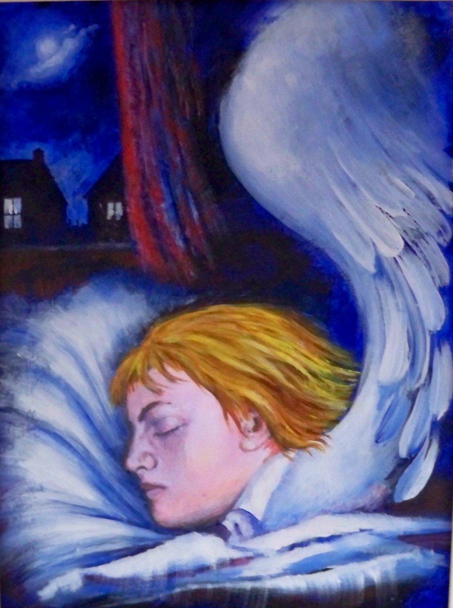 Christmas Dreaming the second design Acrylic and mixed media on paper