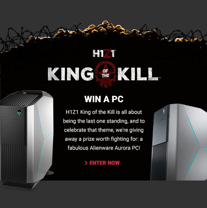 Who doesn't want to win a fabulous  <a href="/Alienware/">ALIENWARE</a> Aurora PC? #H1Z1KotK Enter the giveaway now:
gamepedia.com/h1z1-pc-giveaw…