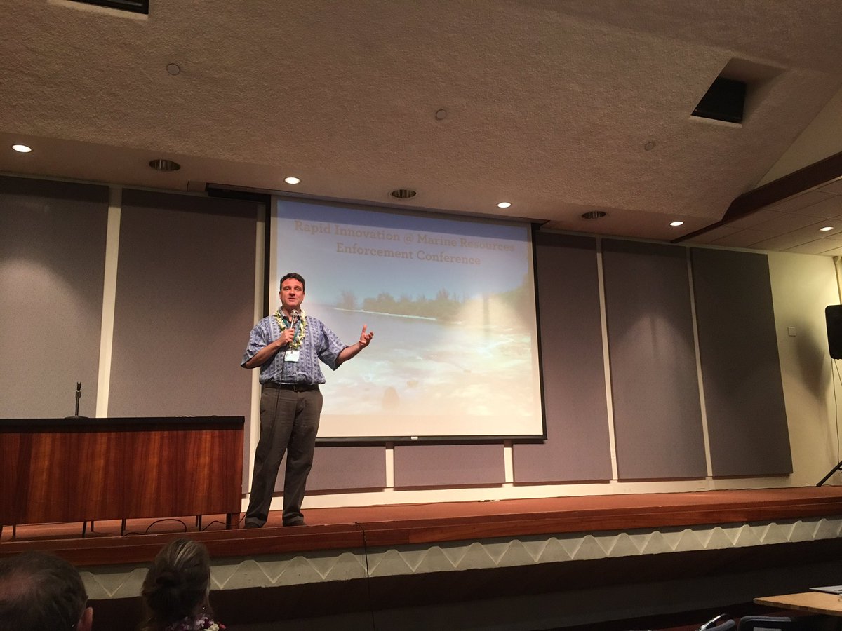 Rapid Innovation in ocean #enforcement with <a href="/SmallifyLabs/">Dave Viotti</a> <a href="/ConservationOrg/">Conservation Intl</a> <a href="/dlnr/">DLNR</a>
