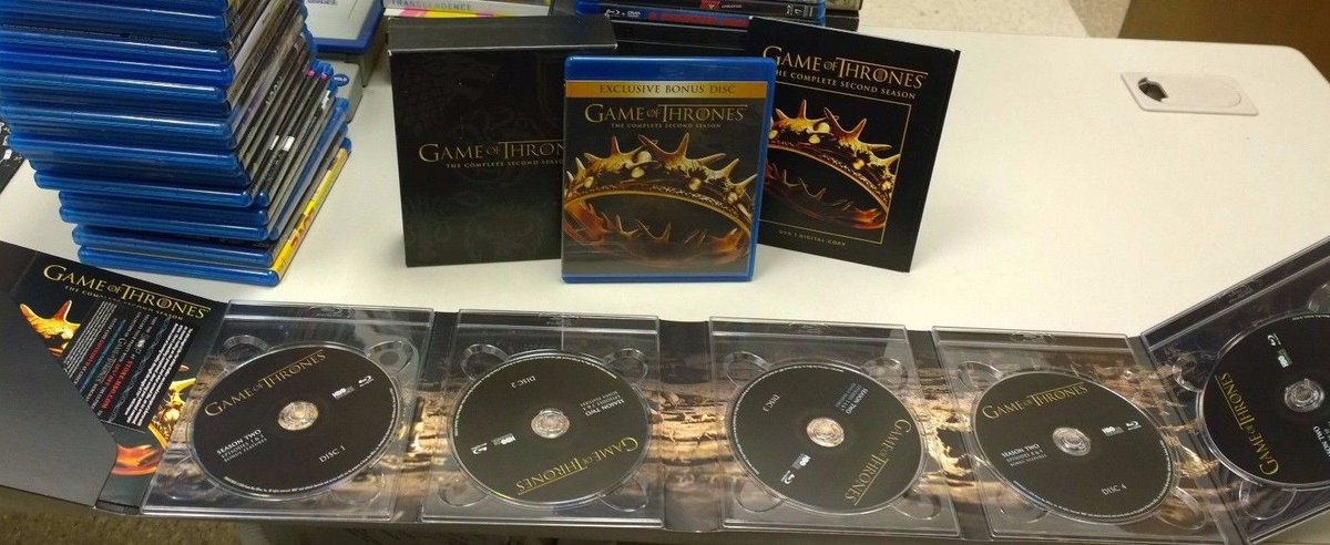 GameOfThrones1v's tweet image. ❤#GameOfThrones Game of Thrones: Season 2 8-Disc Blu-ray #DVD Movie Box Set - Scratch Free I  dlvr.it/Mvj0XT