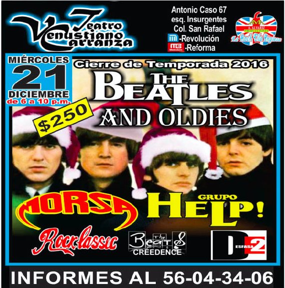 teatromex_of's tweet photo. Lo mejor de The beatles https://t.co/1P0gSxHh1o