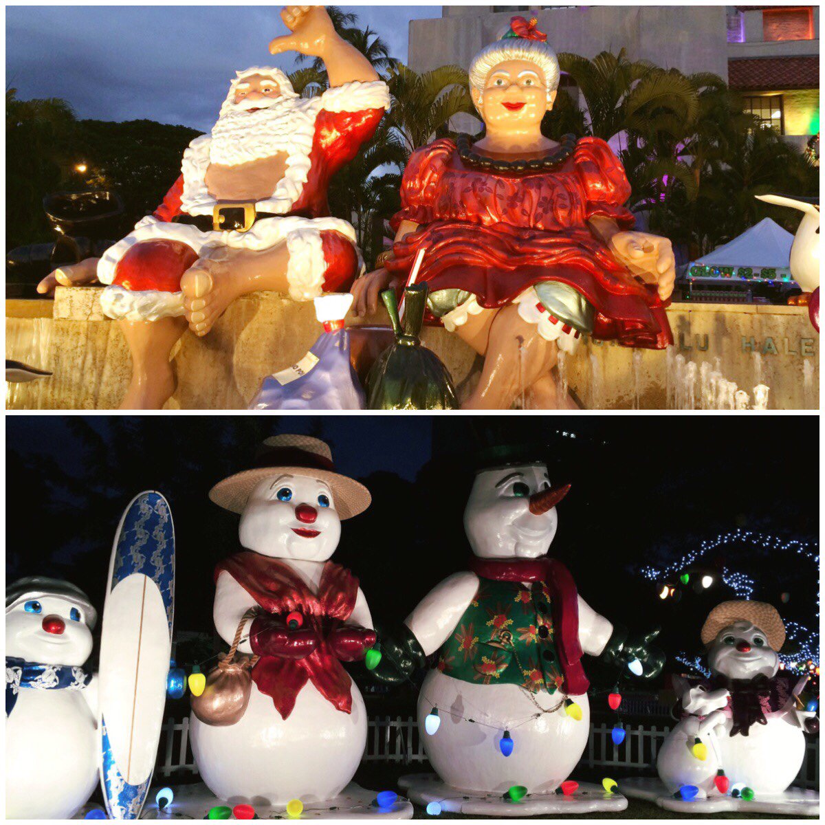 PacificBeach_jp's tweet photo. ホノルルシティーハレでハワイアンのミスター＆ミセスサンタクロースに会えます！#pacificbeachhotel #wherealohalives #hawaiianchristmas https://t.co/P2muW310wF