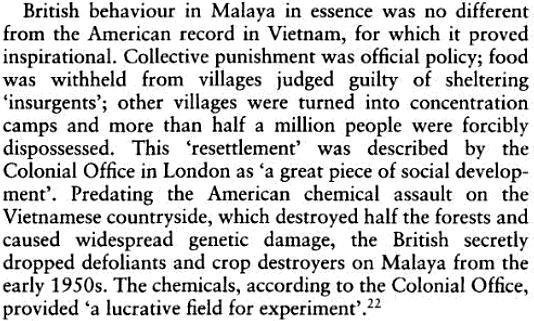 libcomorg's tweet photo. 127. 1950s trial of Agent Orange in Malaya. Entire campaign was inspiration for tactics in Vietnam. https://t.co/PcJULUDHRm