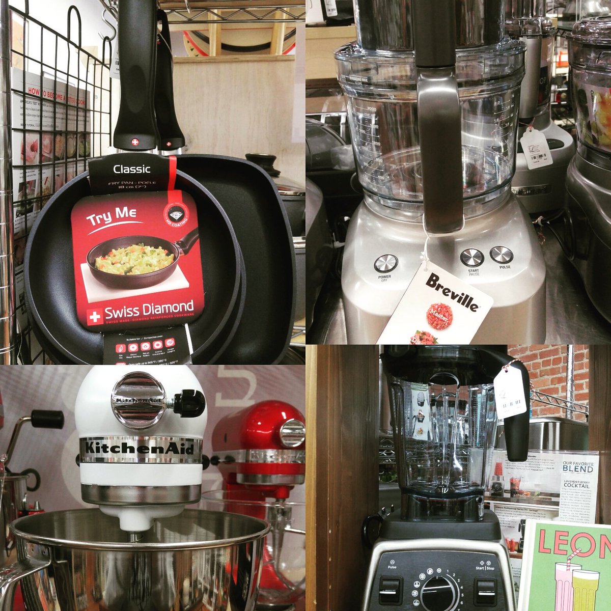 iLeoni's tweet photo. We have the right gift for the culinary enthusiast on your list. @Vitamix @swissdiamond @BrevilleUSA @KitchenAidUSA #Petaluma https://t.co/r5DSDvemUS