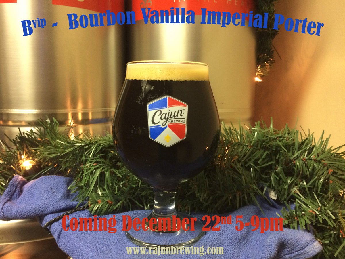 Bourbon Vanilla Imperial Porter Release Party is Dec 22nd 5-9pm at our Tasting Room.  Come try our latest creation.