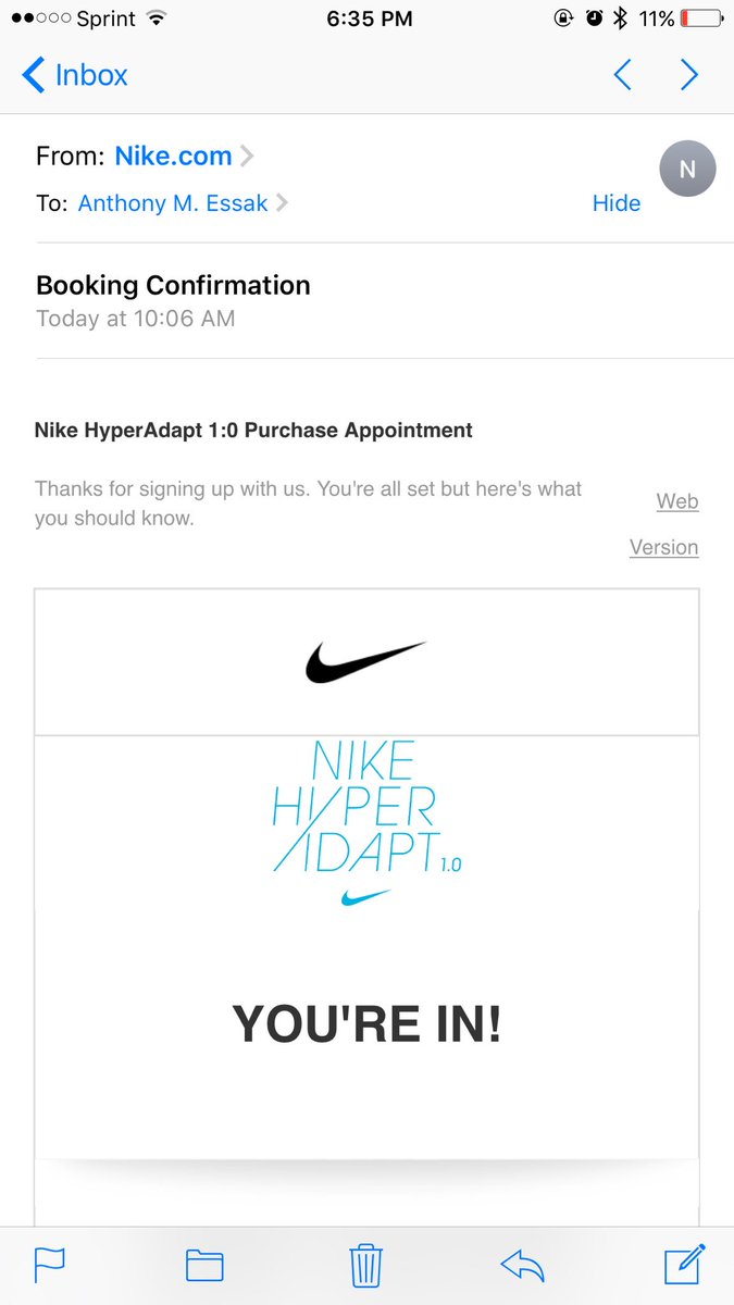 GravityPo's tweet photo. Nice you got them too?!! @davidmichail #HyperAdapt https://t.co/bs2qIqgDfb