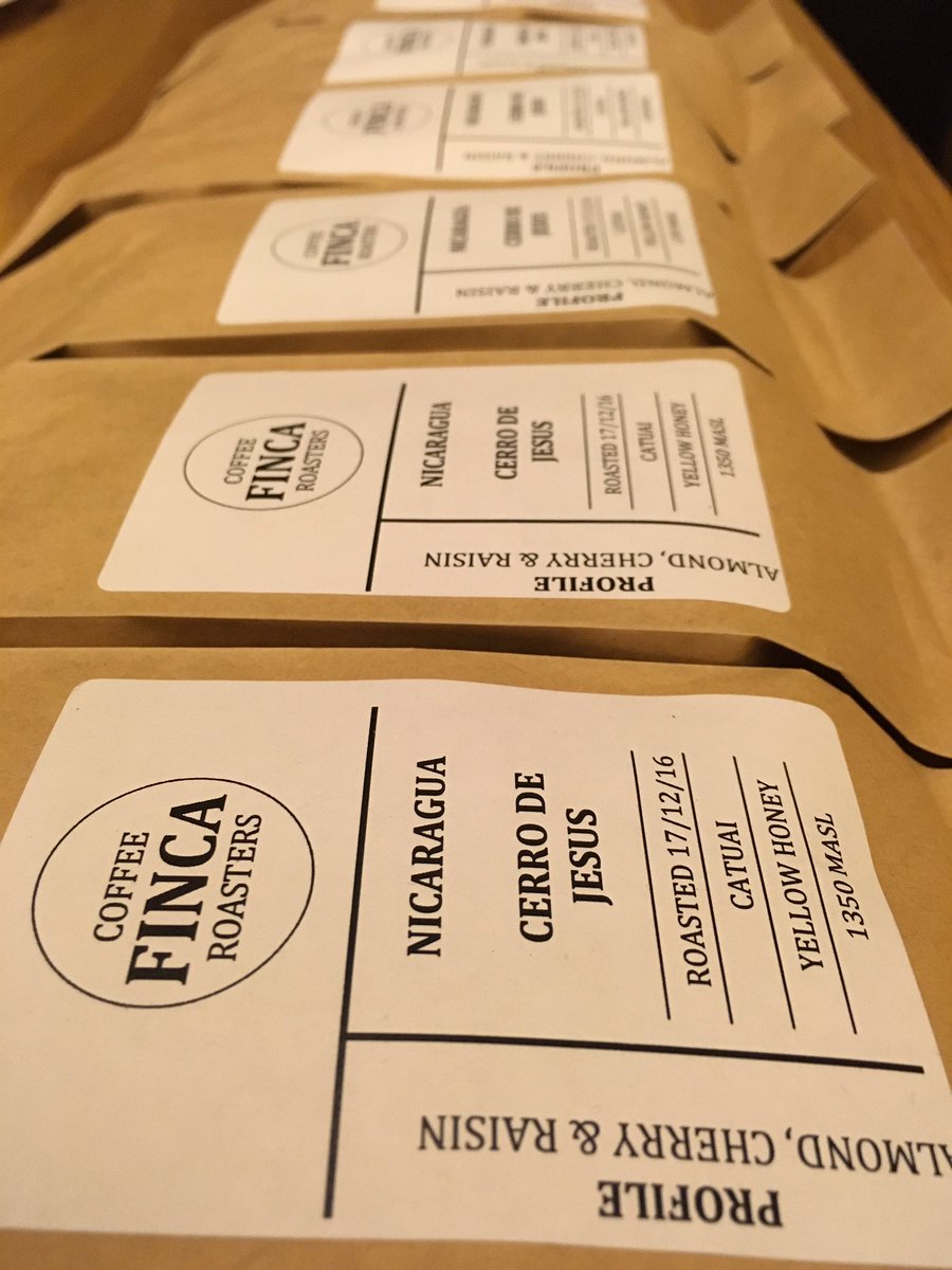 scouting4coffee's tweet photo. New retails bags - destined for Finca Dorchester from tomorrow, and Finca Yeovil from Tuesday. Cerro de Jesus, Yellow Honey, Catuai https://t.co/IkvCMKVbfD