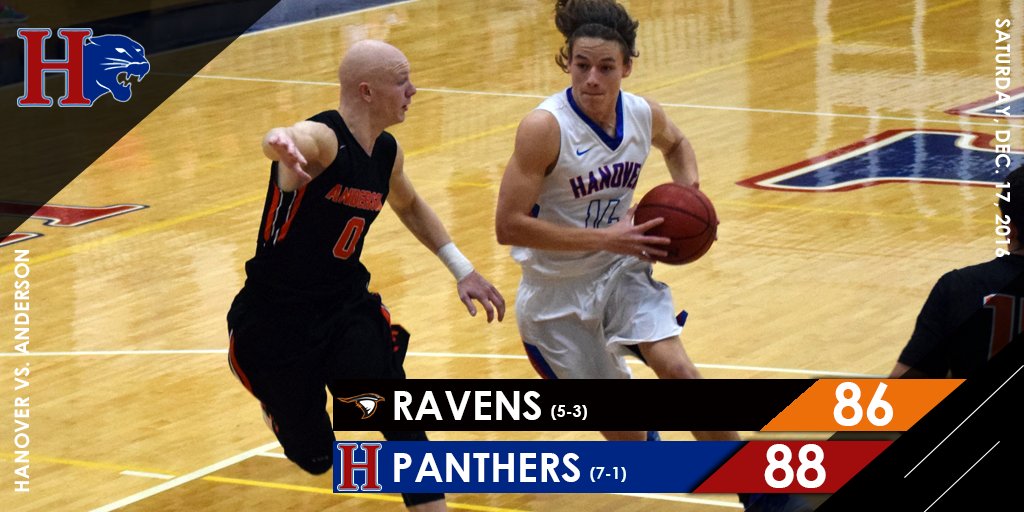 HanoverPanthers's tweet image. RECAP: Buck's late game heroics gives @HanoverMBB 88-86 win over Anderson  |  #HCMBB  |  hanover.edu/athletics/news…