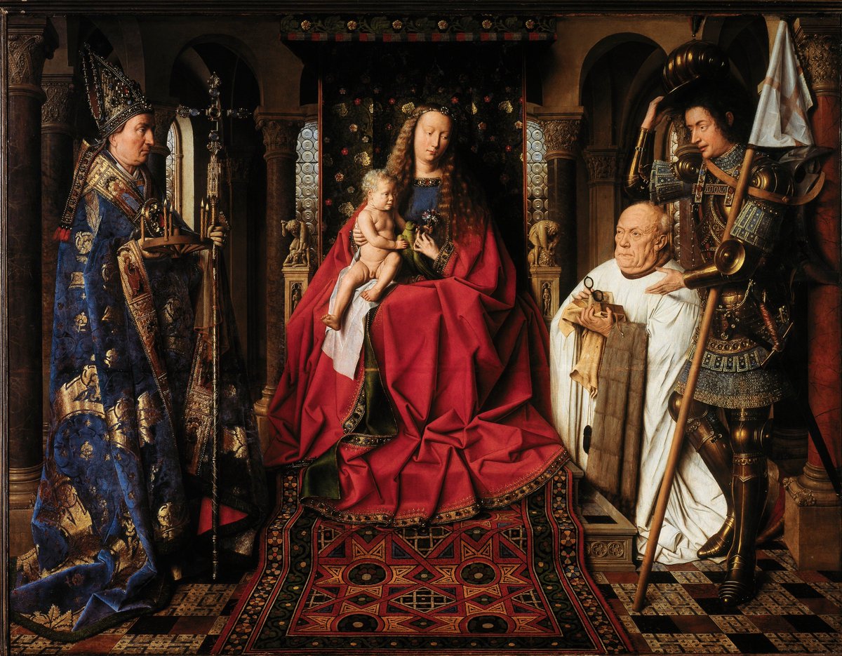ArsThesaurus's tweet photo. Zoom In. Jan van Eyck, Virgin and Child with Canon van der Paele,1436
More here https://t.co/e4NYi2s6gM
@Groeningemuseum https://t.co/Q3y3xHyVaM