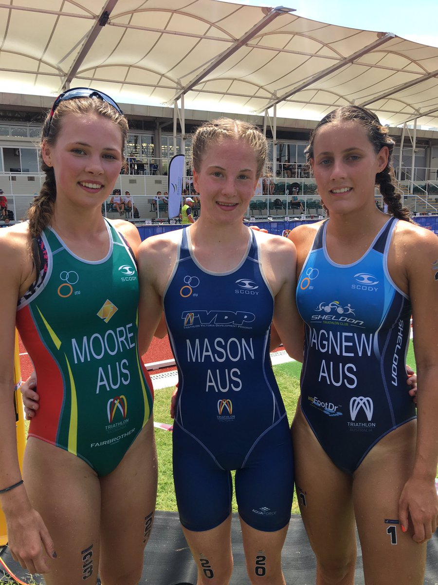 AusTriathlon's tweet photo. Official Results Jnr Female B GF Hailey Mason VIC 1st Sophie Moore TAS 2nd Milan Agnew QLD 3rd #AJTS #nextgen #SuperSprint https://t.co/W9e4MHVZAF