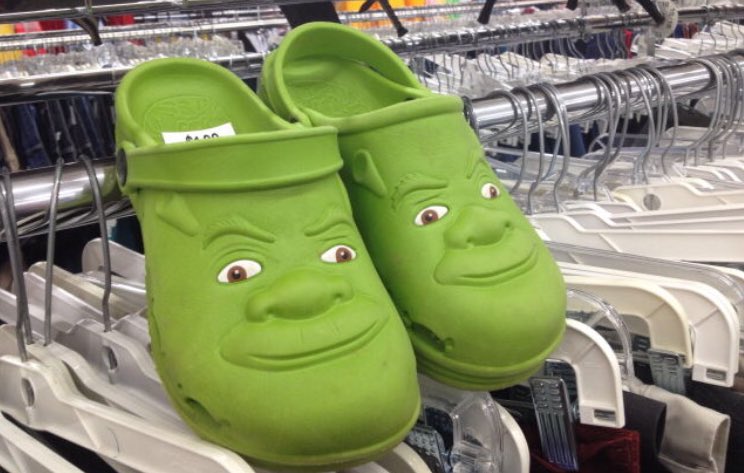 cue shrek soundtrack* these crocs 