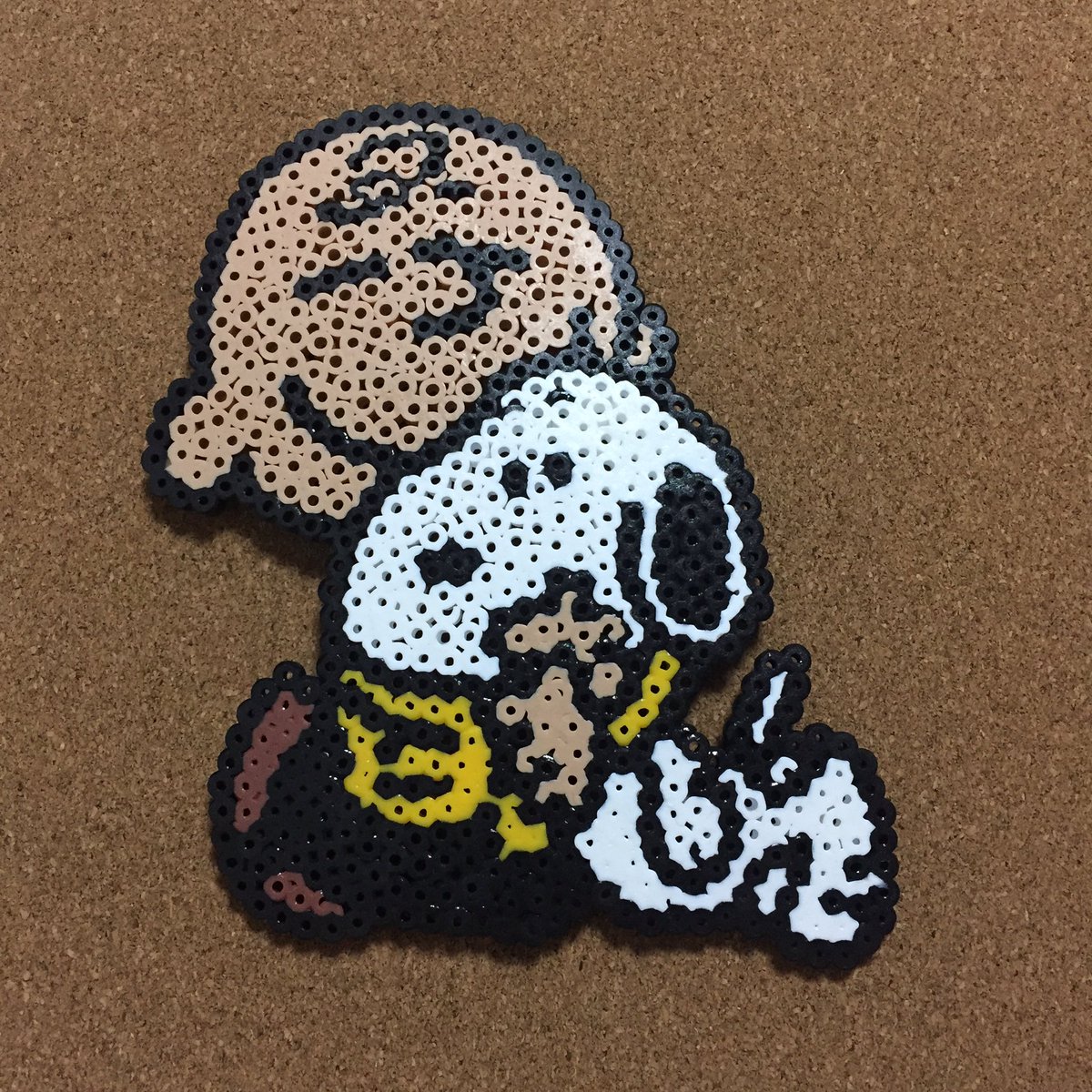 Thir チャーリーブラウンとスヌーピーたん インテリアアート Snoopy アイロンビーズ パーラービーズ ナノビーズ キャラクター アメキャラ 飾り アート ポスター インテリア 小物 Art 部屋 雑貨 通販 アメ村 大阪 インテリアアート