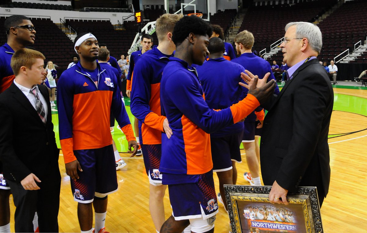NSUDemonsMBB's tweet photo. Thank you again @DrJBHenderson. Forever a #CoolPrez and an honorary coach. https://t.co/bjmM6HesWN