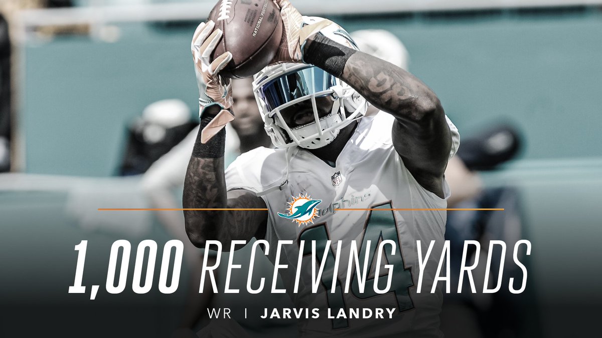 MiamiDolphins's tweet photo. .@God_Son80 now has over 1,000 yards receiving this season. https://t.co/qwp0jy09KA