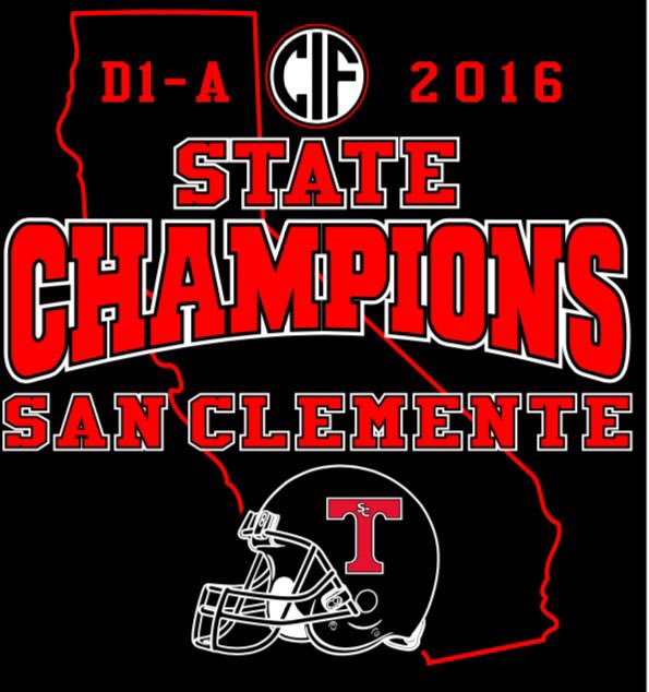 Tritonfootball's tweet photo. Homegrown kids playing for their hometown school, some call it "Old School", we call it #onetownoneteam 2016 State and CIF Champs! #tritons https://t.co/9fRKKcCO9h