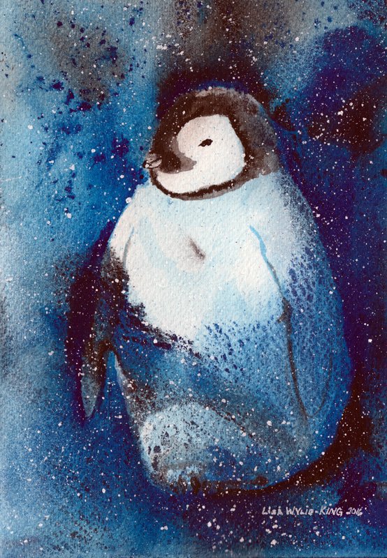 A little bit of #cuteness on this chilly evening. #penguinchick #artadventcalendar