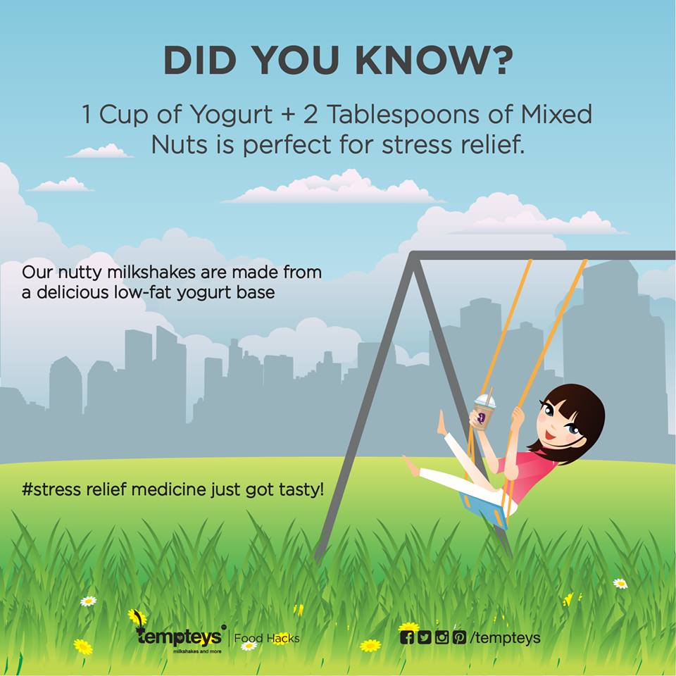 Best Stress Relief Solution = 1 Cup of Yogurt + 2 Tablespoons of Mixed Nuts

#tempteys #foodhacks #milkshakes  #healthyfacts #thickshakes