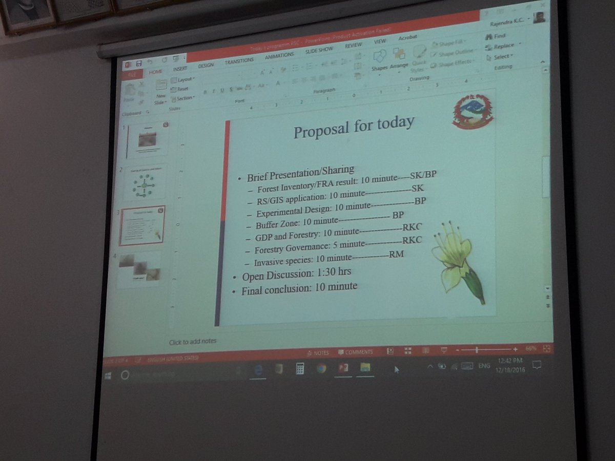 shiva_khanal's tweet photo. Having very interactive discussions on #Nepal #Forest #inventory issues at @DFRS_Nepal with colleagues from Depts under #MoFSC with @krajend https://t.co/yUtH4Pve21