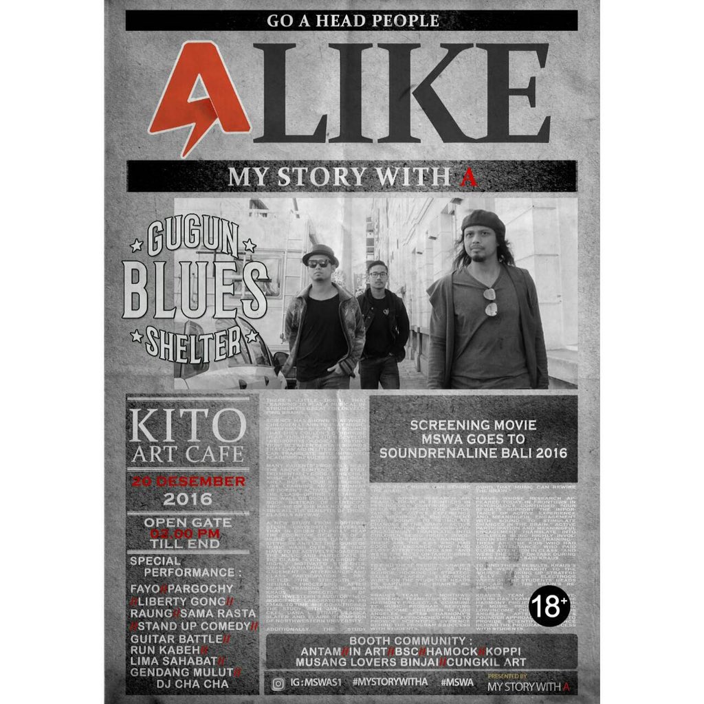 Berdanso kito? Hahaa
Rapatkan kembali barisan di KITO ART CAFE 20Desember2016 pukul 18.00WIB sampe puas!