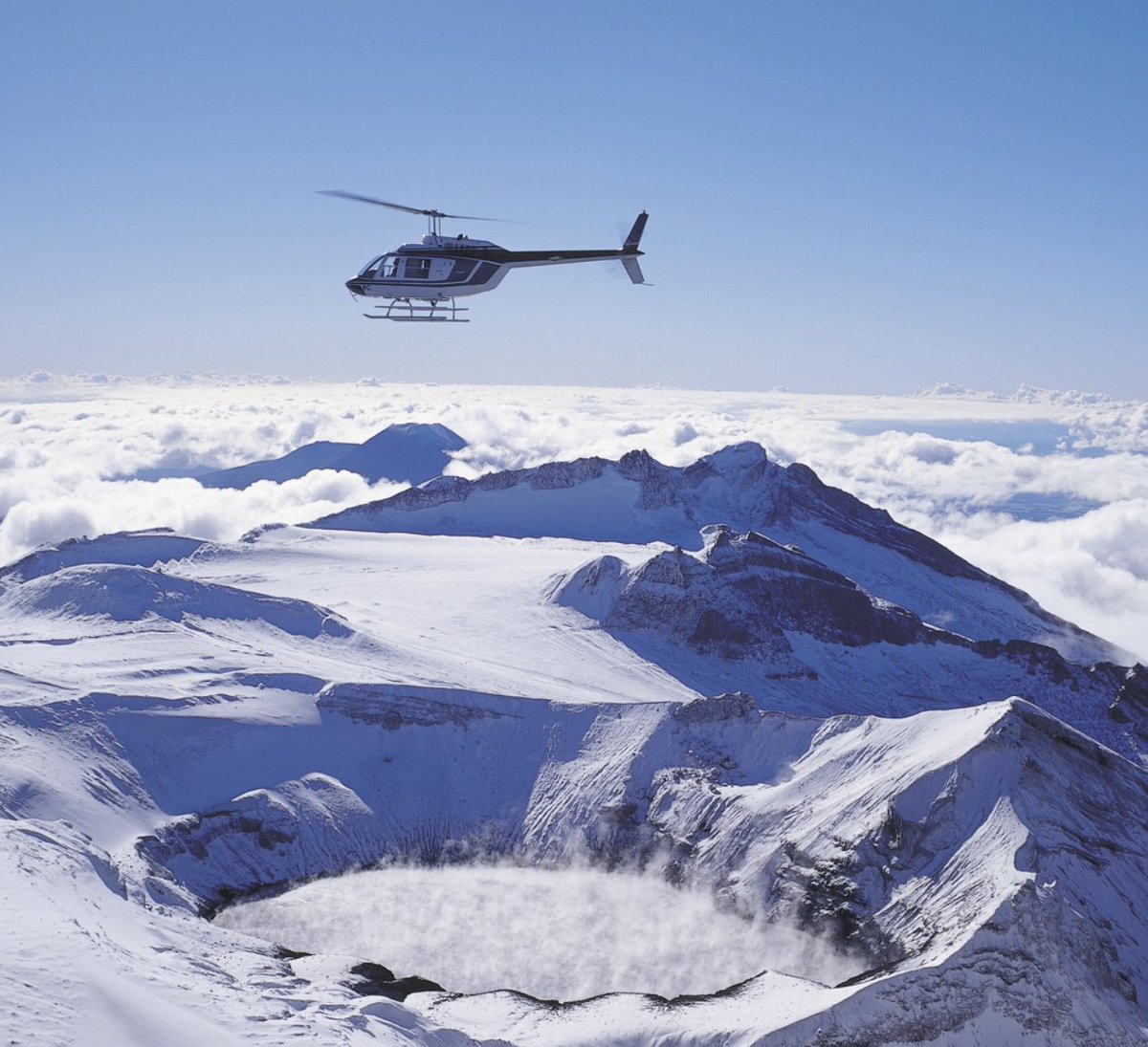 Three volcanoes before breakfast <a href="/hukalodge/">Huka Lodge</a>. Your helicopter awaits to whisk you away to see the amazing Central Plateau, jaw-dropping stuff