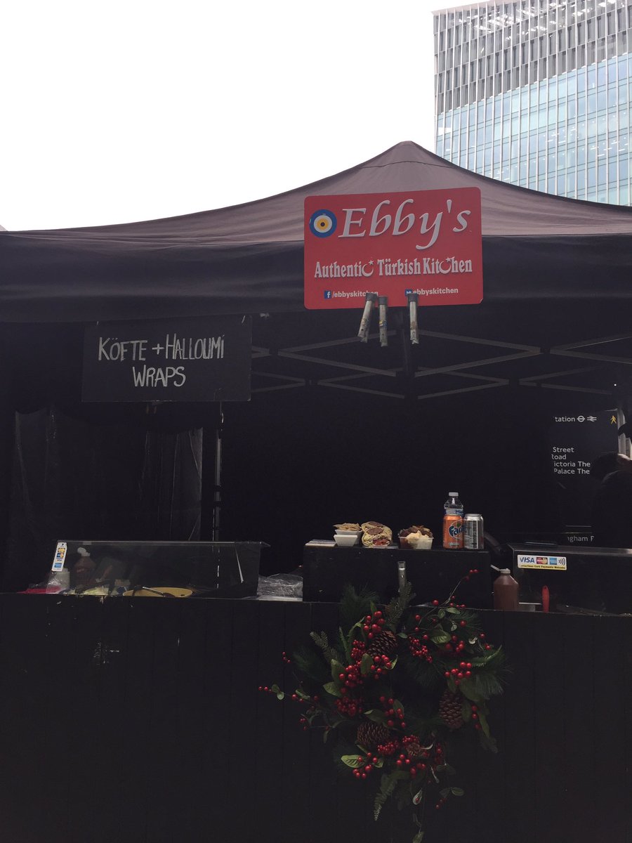 ebbyskitchen's tweet photo. our last @allypallyfm for the year look forward 2seeing everyone #Christmas #Köfte &amp;#Hallomi wraps to keepyou going 10-3 #@FriendsAllyPark https://t.co/JmyXbd1aru