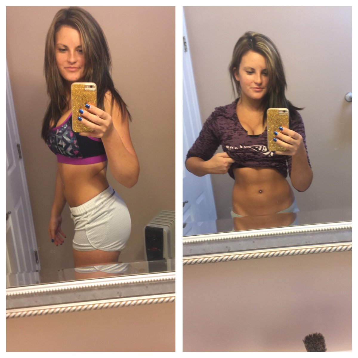 Just because things are improving. 👌🏼#girlswholift #notbulking #abs