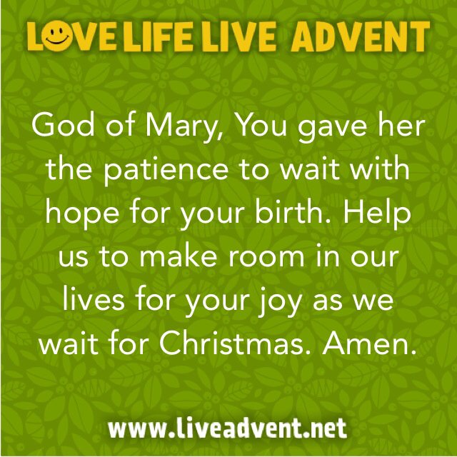 On the fourth Sunday of Advent we remember Mary who waited for Jesus as we are waiting now. #LiveAdvent #JoyToTheWorld