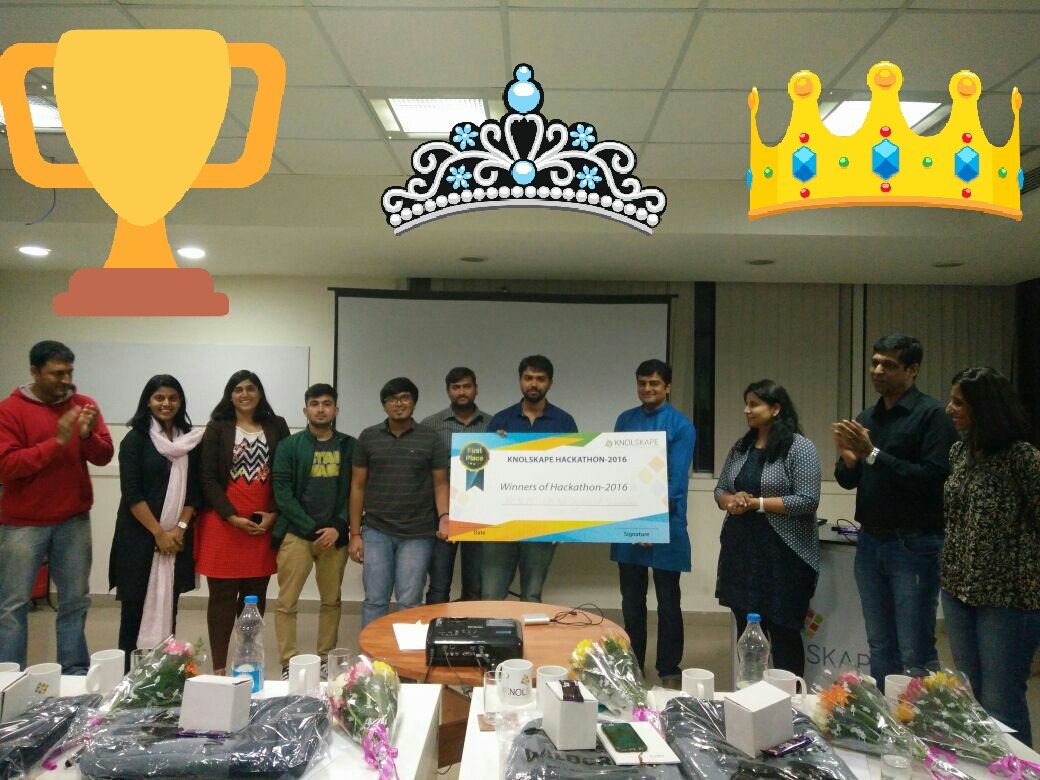 KNOLSKAPE's tweet photo. Aaaand the winner is Team MILI. Big Congratulations to the winning team!! @KNOLSKAPE #Hackathon2016 ends on a high note!! #partytime https://t.co/Ca7jjf6air