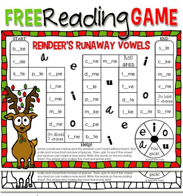 thisreadingmama's tweet photo. READING GAME This "Reindeer's Runaway Vowel" is such a cute game for working on CVC and CVCE words. https://t.co/NRJv6Ces0J #CVCGame https://t.co/n7KEiD2RxT