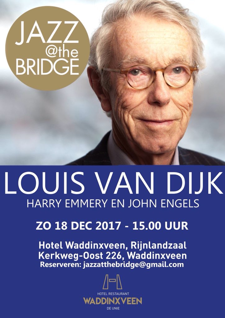 eddybecker's tweet photo. Jazzliefhebbers opgelet! 
Een van de weinige concerten die Louis van Dijk geeft in Nederland, is in @WaddinxveenNL @NPOsouljazz https://t.co/T8YMgpcwdE