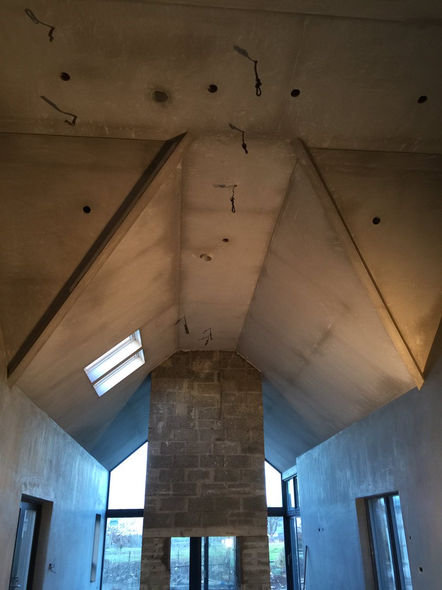 New build recently completed. 18ft kitchen nice bit of detail &amp; straight angles. #newbuild #jhoggplastering #limavady #no1