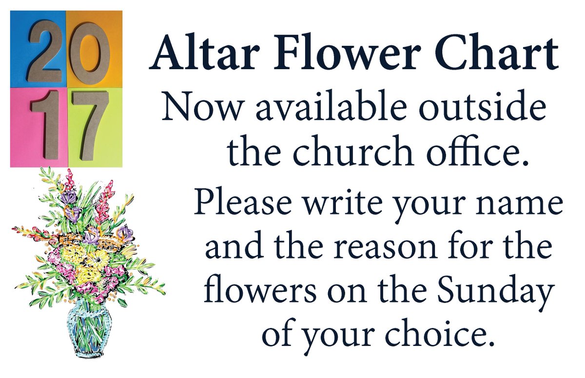 Flower Chart For Church