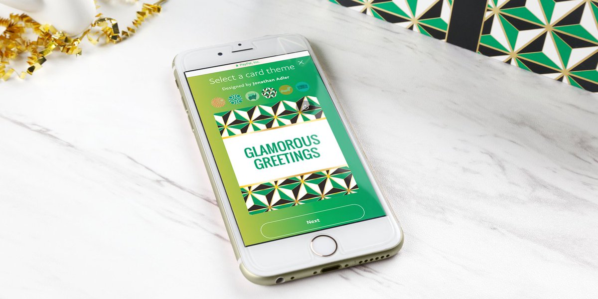 JonathanAdler's tweet image. Snag one of our festive @PayPal digital greetings to give your holiday cash a chic wrapper. See the collection: bit.ly/p2pgift #ad