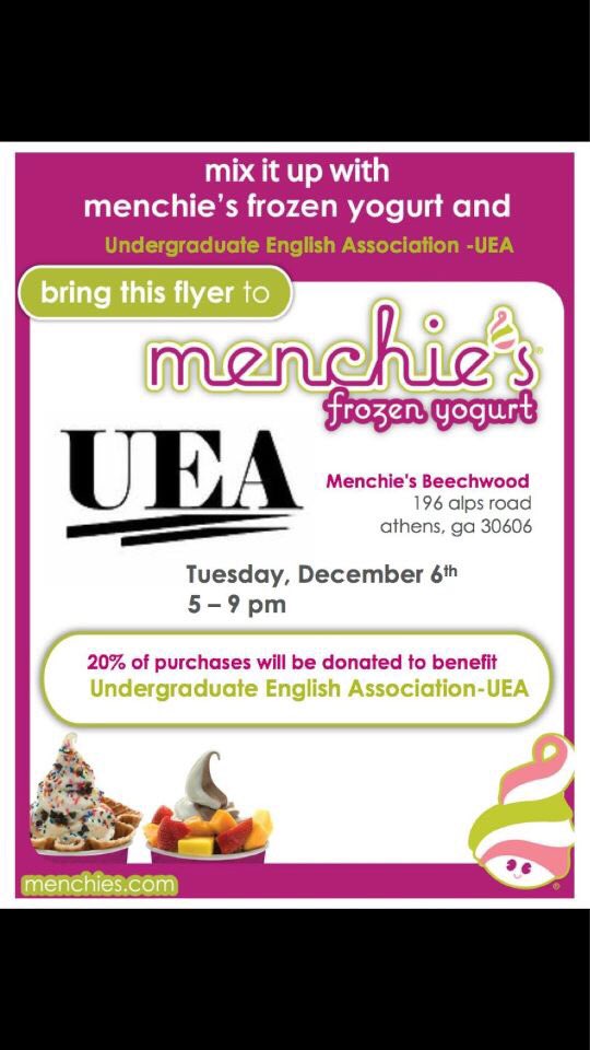 Only a few more hours until you can kick back with some FroYo, take a break from the books, and support UEA!