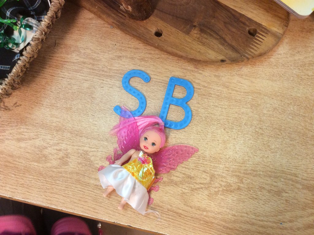 "I need letters S and B for her name. Her name is Strawberry".