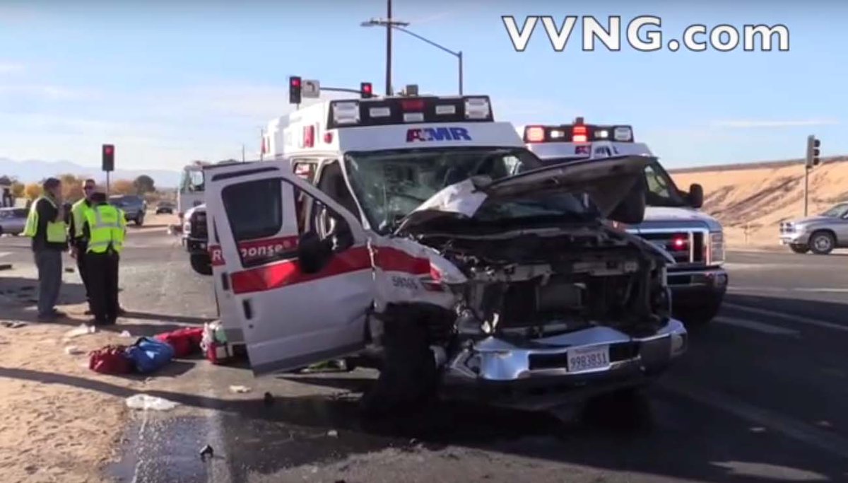 FirehouseNews's tweet photo. A CA paramedic was airlifted from the scene of an ambulance collision with an SUV. https://t.co/IigQELOdIT #firefighter https://t.co/IgldZstUE0