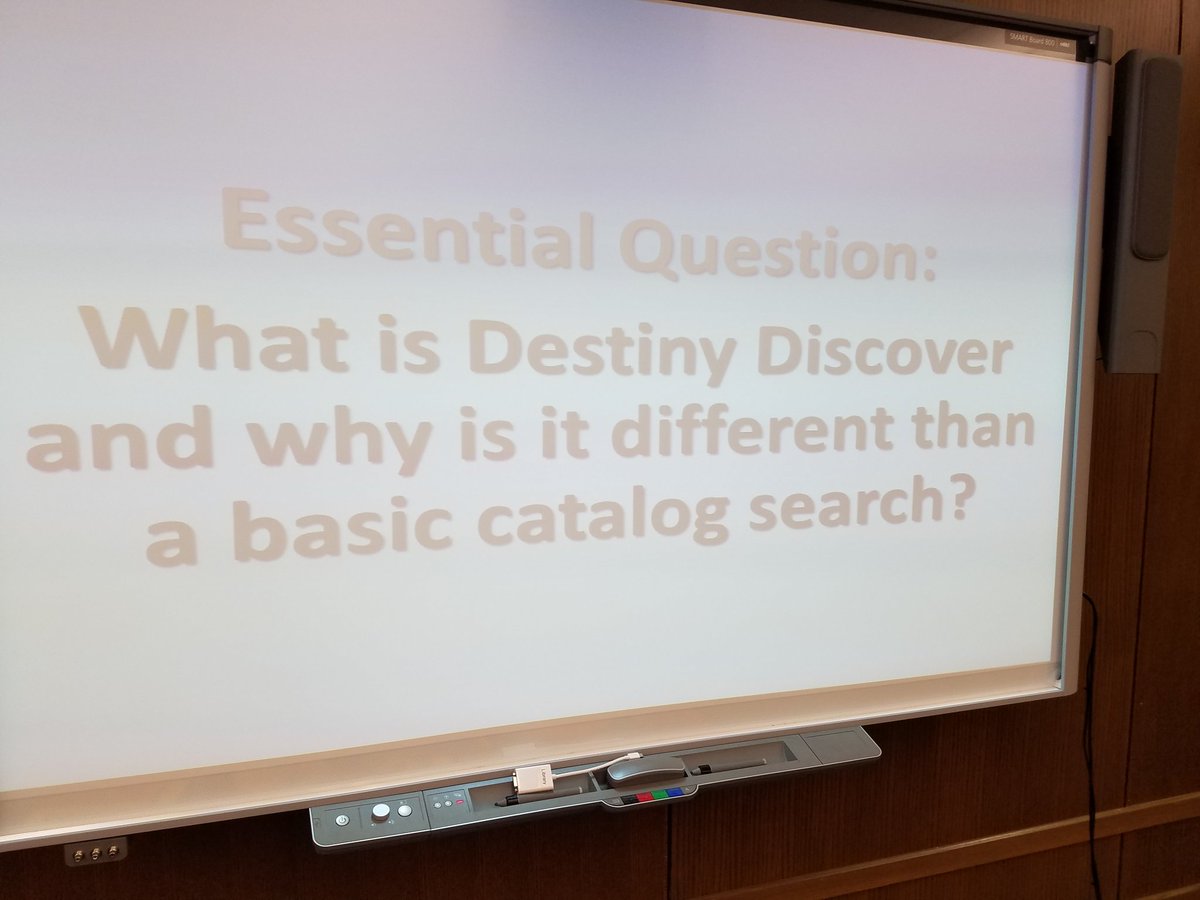 SleeperLibrary's tweet photo. This week 5th graders are learning about Destiny Discover...and asking... https://t.co/epFmVTRPVJ