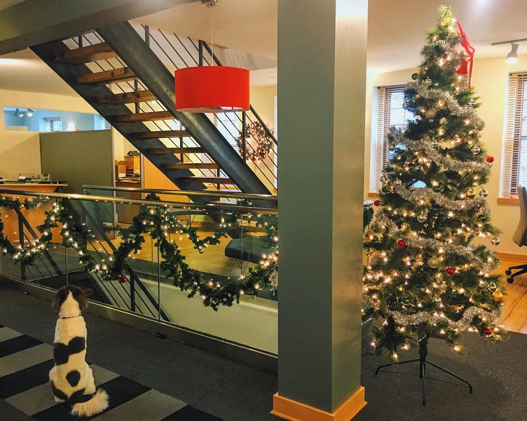 LoSasso's tweet photo. Now that December is officially here, we've got the office all dressed up for the holiday season! #agencylife https://t.co/BQoEt7L5BA