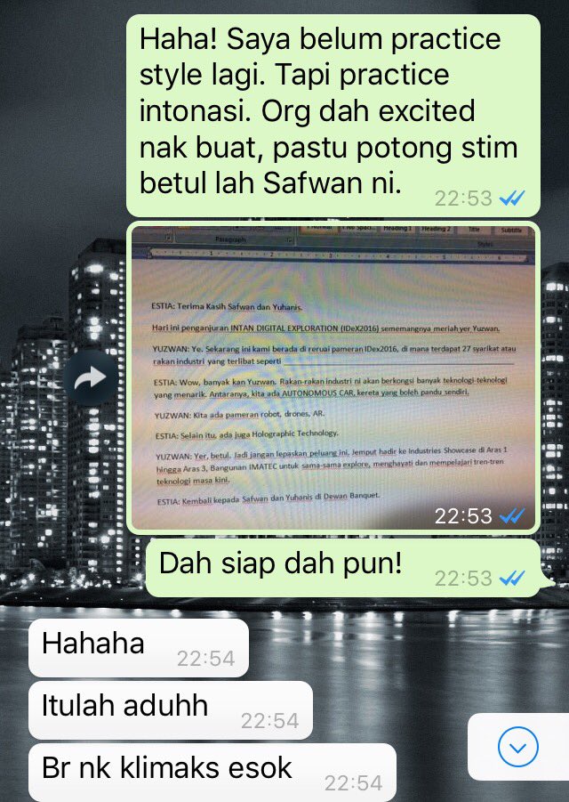 estiaamy's tweet photo. Late night work can include silly messages! The eve of #IDeX2016 @saf1wan https://t.co/niHogsdjHF