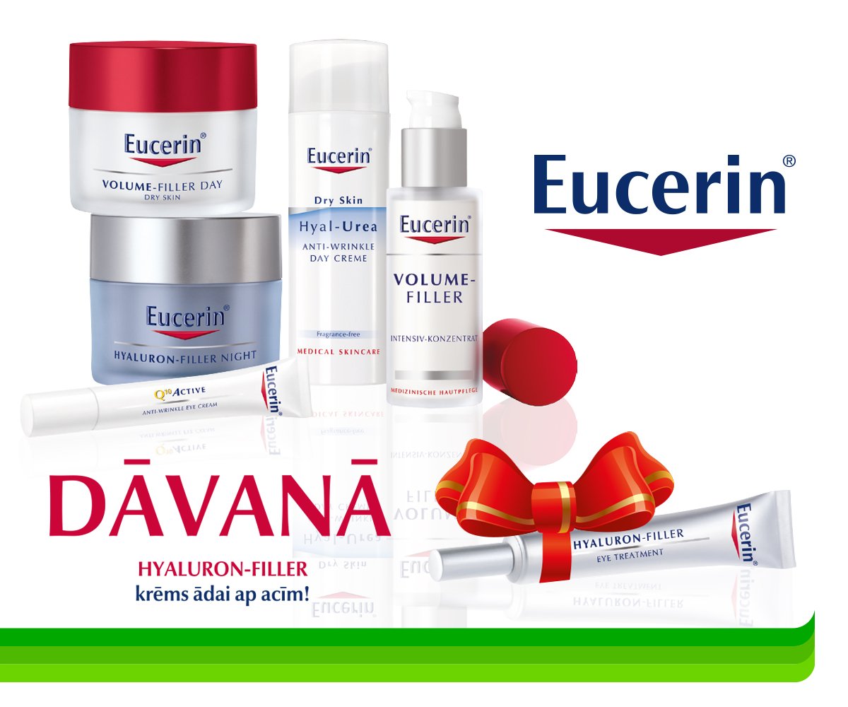 Visa decembra garumā - pērkot jebkuru EUCERIN pretnovecošanās dienas, nakts vai acu zonas krēmu, #DĀVANĀ saņem krēmu ap acīm!