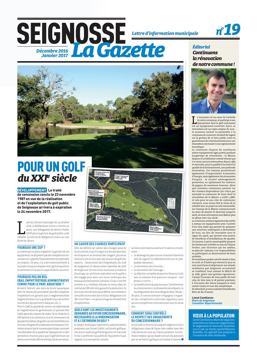 La Gazette de #Seignosse des mois de décembre &amp; janvier sera bientôt dans les boites aux lettres.Elle est en ligne: seignosse.fr/gazette19
