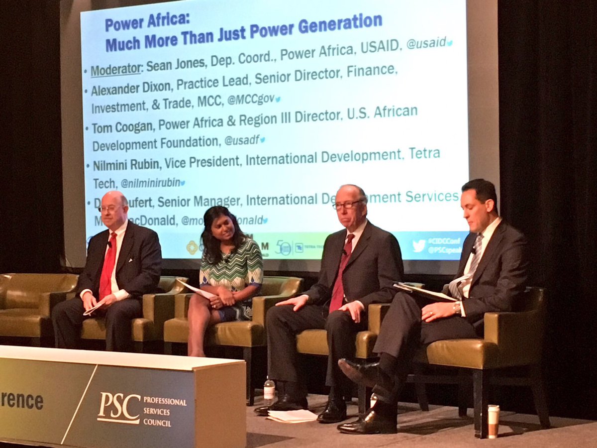 #LIVE #PowerAfrica Panel: A model built on partnerships. We are turning on the lights across #SubSaharanAfrican villages. @USAID #CIDCConf