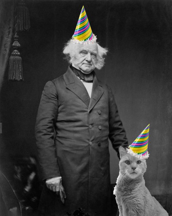 WilliamtheCat2's tweet photo. #HBD to #MVB, our 8th president &amp; the #Shakers' lawyer &amp; friend. https://t.co/Eyzv2GYIh4