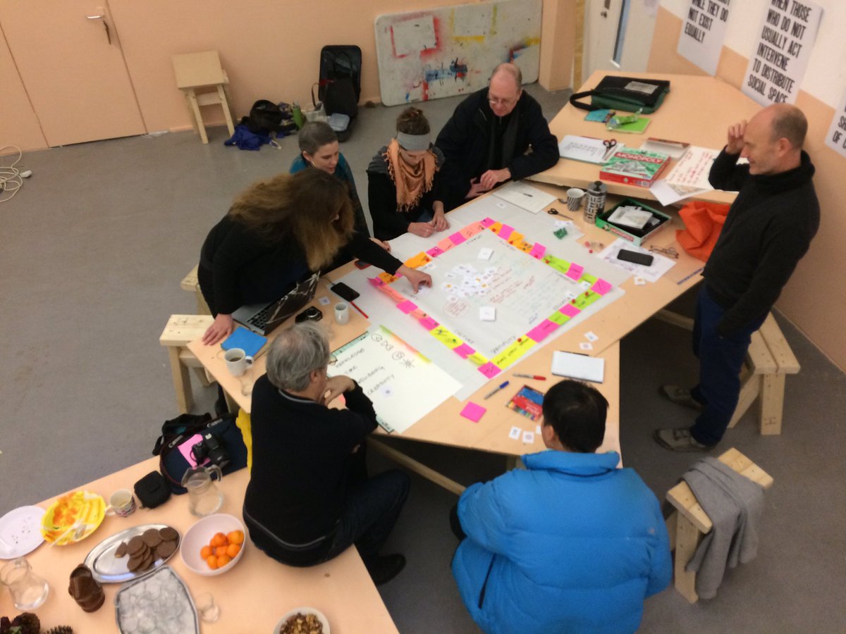 Functional version of #monopoly that plays out the struggle between corporate and community interests <a href="/WhatHappens2Us/">What Happens to Us</a> @AmyPattyAnne