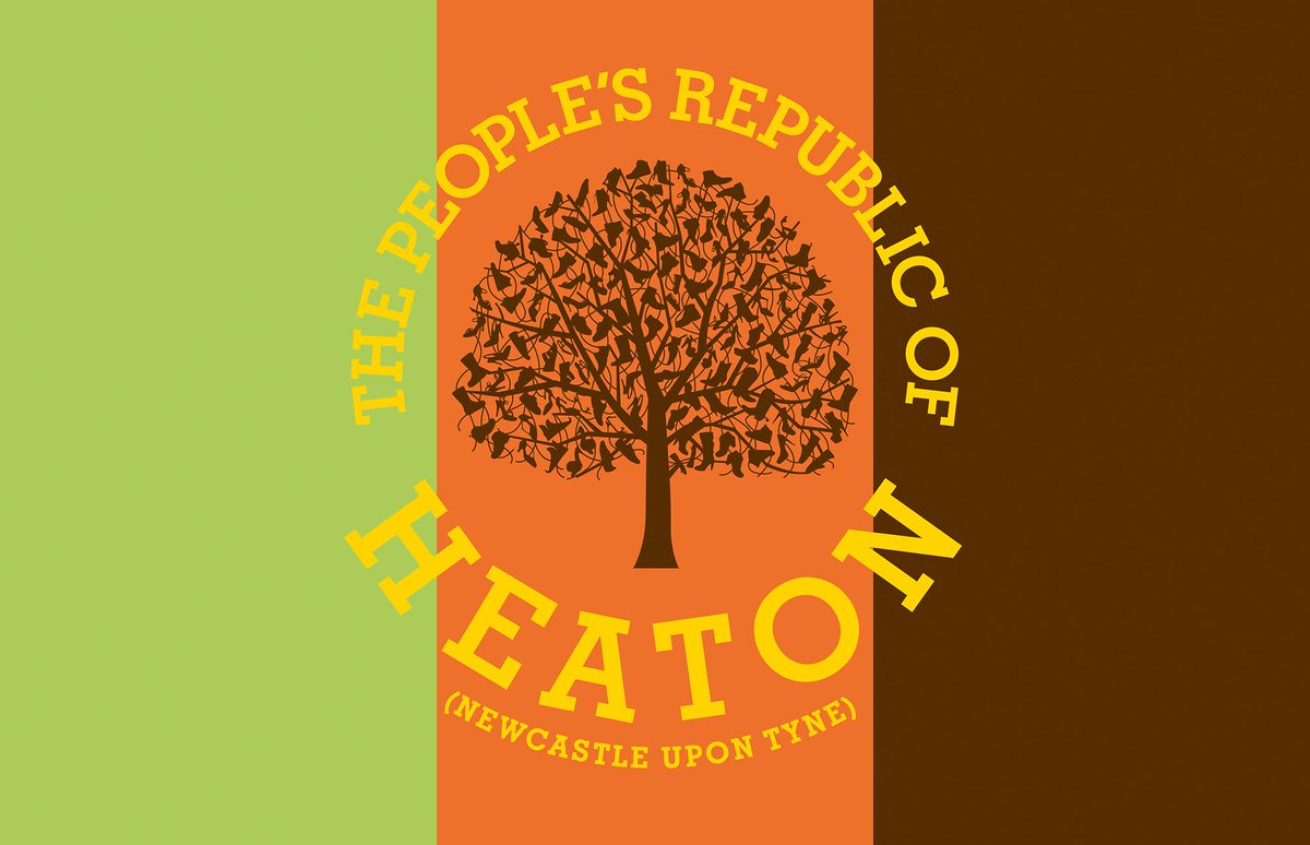 The flag of Heaton unveiled by friend Colin Hagan who designed it. The famous shoe tree in Heaton Park the centrepiece.
<a href="/PeopleOfHeaton/">People of Heaton</a>